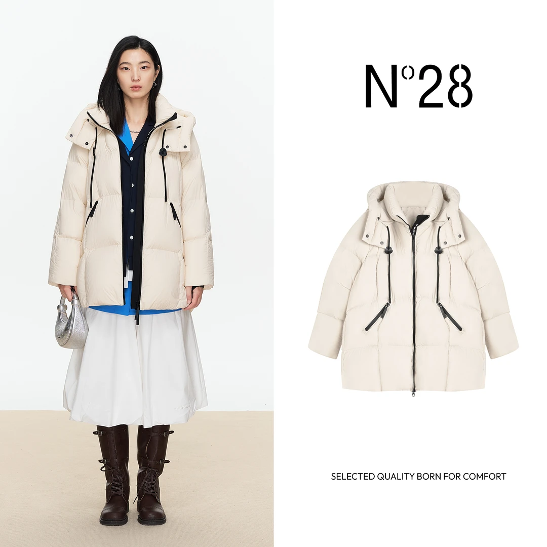 【小小莎专属】N°28鹅绒服女2024秋冬新款轻奢时尚鹅绒8A51Y032