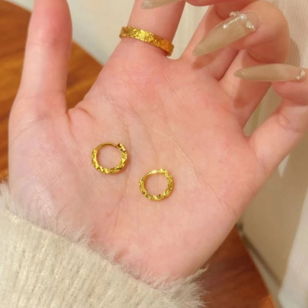 钛钢耳饰 碎冰冰耳扣  KL