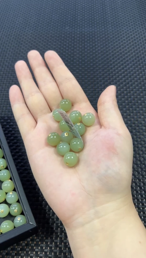 和田玉18K金镶嵌颈饰（多样性发一件）2694