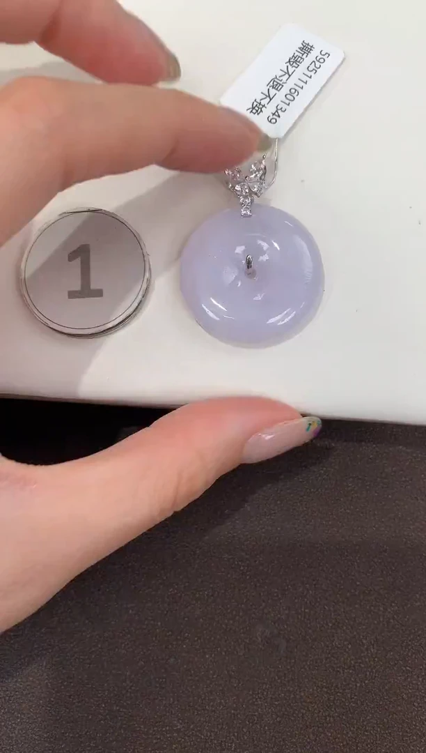 颈饰银S925镶嵌翡翠天然缅甸A货翡翠