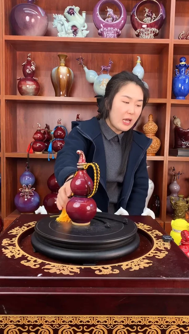 瓷半斤装葫芦空酒坛