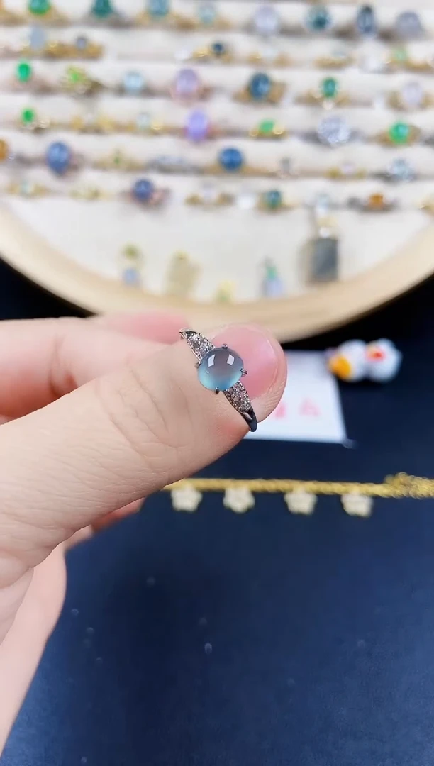 翡翠戒指银S925镶嵌5489879