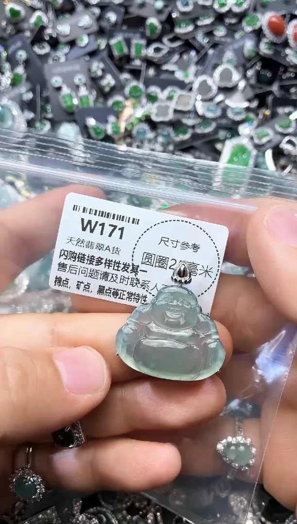 翡翠未镶嵌颈饰W171吊坠