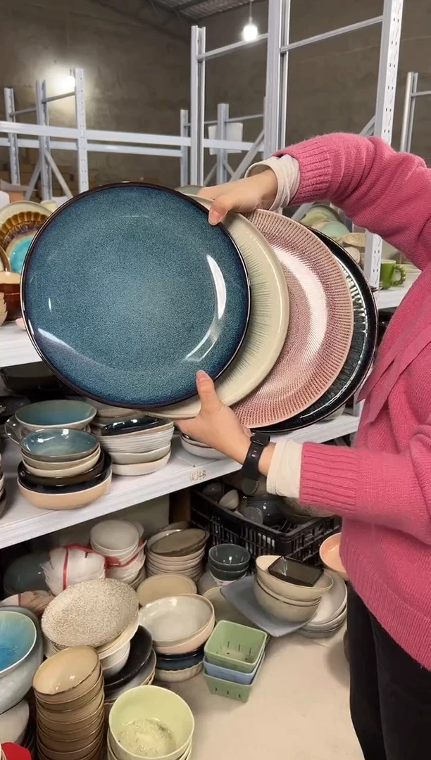 陶瓷外贸尾货瑕疵满20包邮X4 大盘10.5英寸