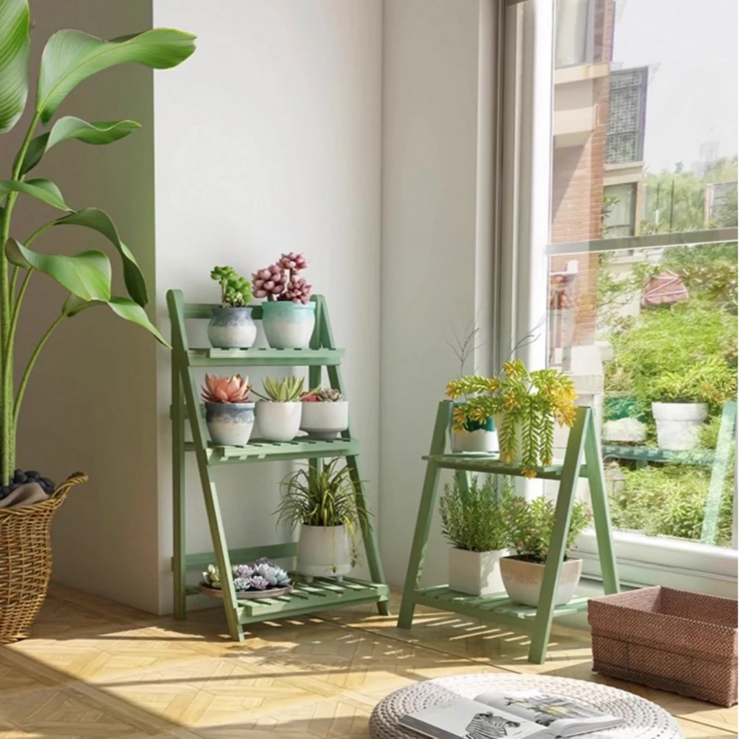 【阳台小花架】落地式植物摆放架室内置物架多层不占地阶梯花架