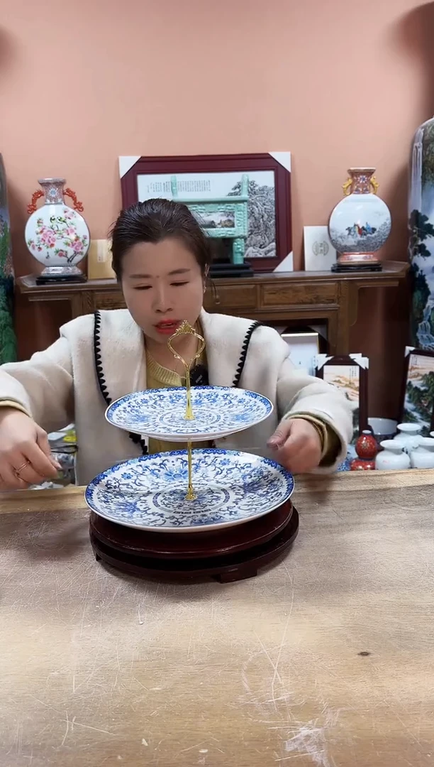 盘景德镇陶瓷果盘