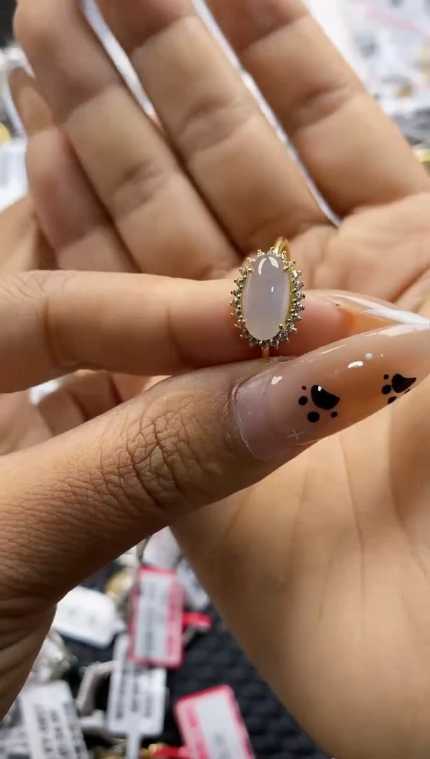 翡翠戒指银S925镶嵌777777   1