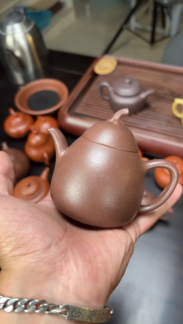 茶壶紫砂福利清灰泥茄瓜150毫升