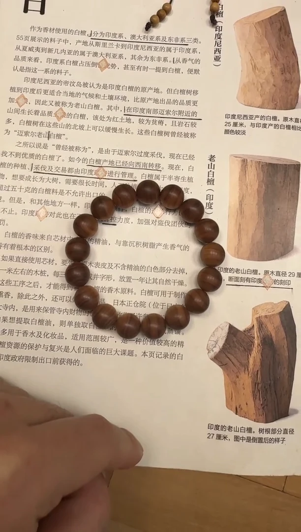 【闪购商品】檀香木手串/手链老山檀香贡奉料1.2单圈横纹黑肉