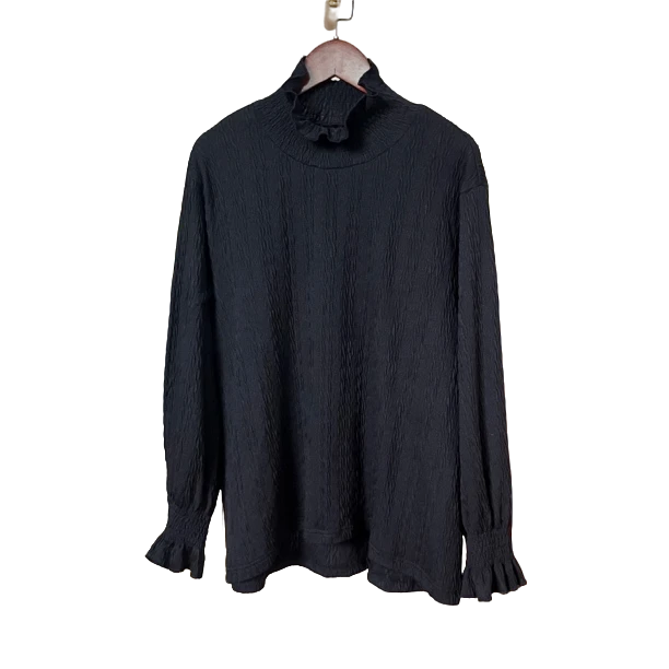 【佳佳】254不规则秋冬气质打底衫针织弹力款长袖上衣显瘦时尚百搭