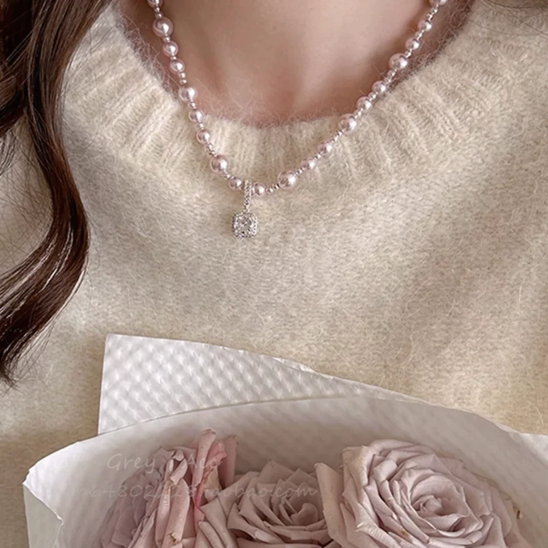 铜合金仿珍珠项链 梵7468时尚饰品项链