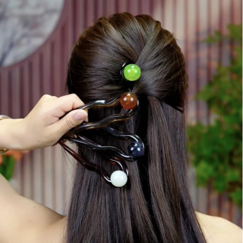 简约u型发簪女高级感簪子新款夏季气质丸子头发簪