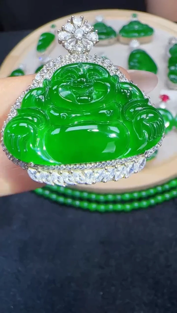 未镶嵌定制翡翠翡翠吊坠74