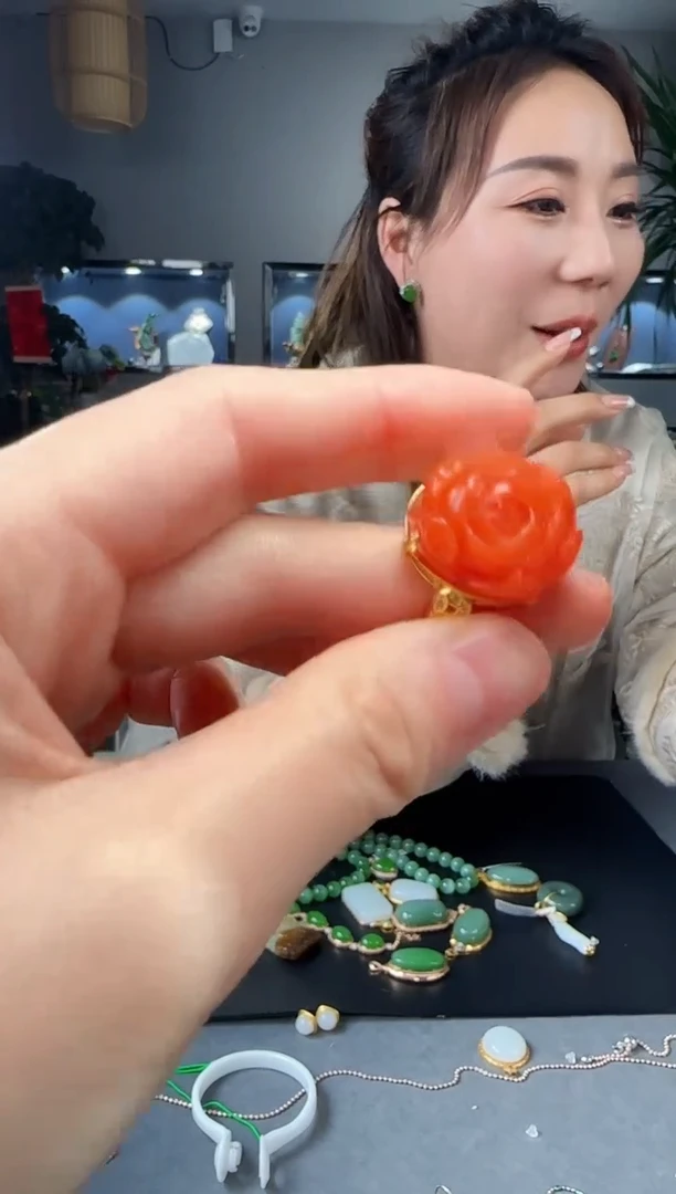 【闪购商品】南红玛瑙戒指银S925镶嵌1