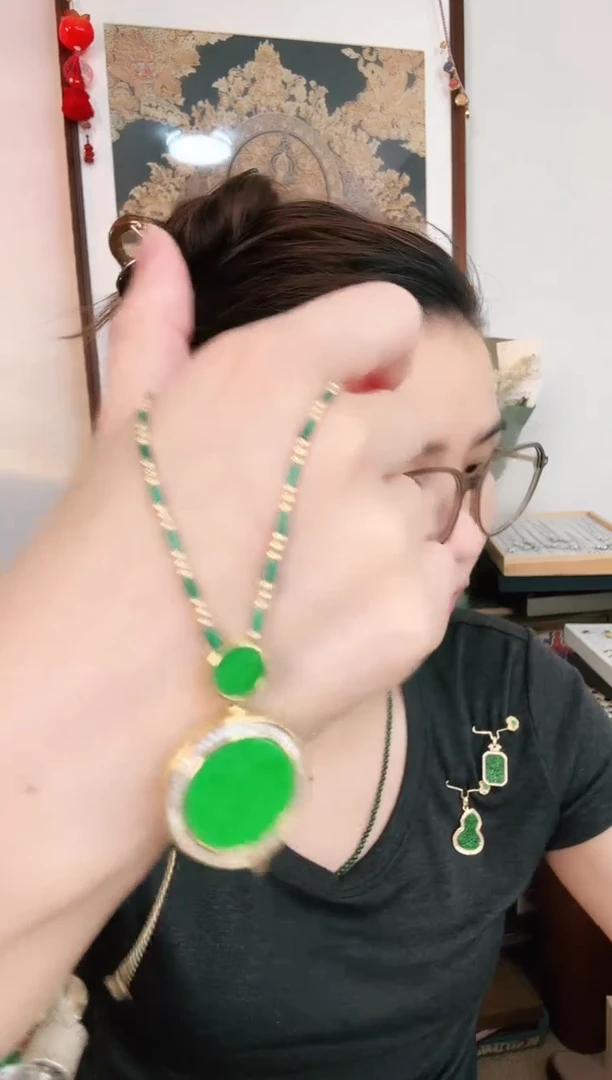 翡翠银S925镶嵌吊坠(不含链)吊坠