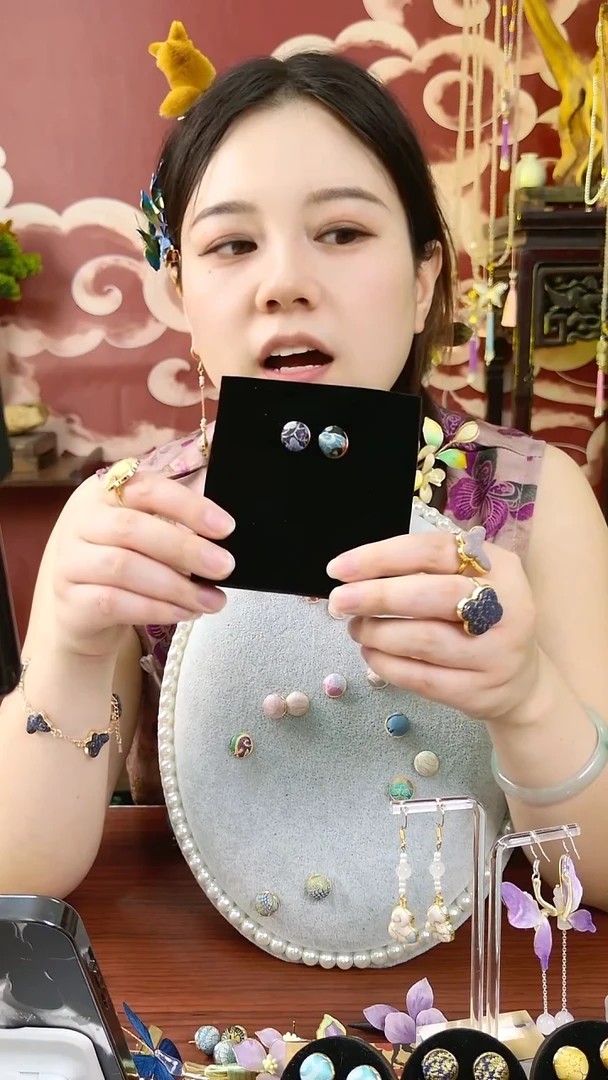 刺绣宋锦绒花002