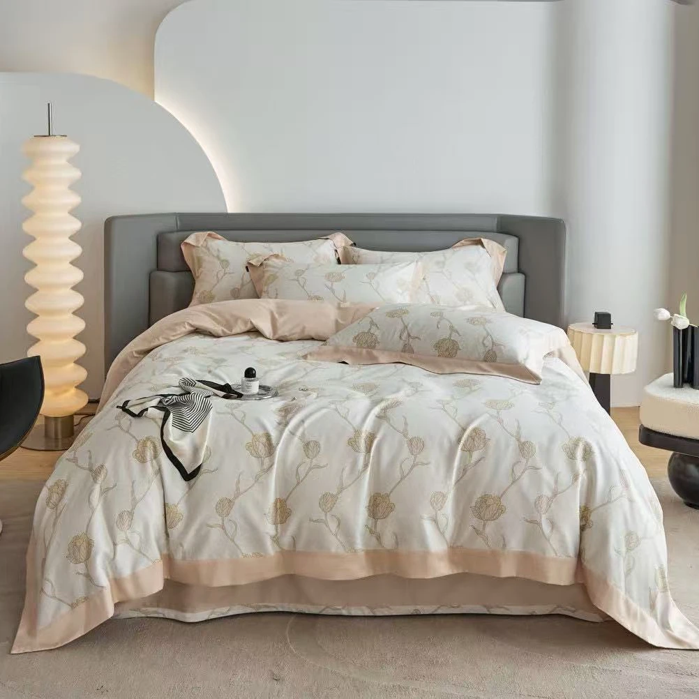 丽家平 ！全清  裸感十足秋冬天丝棉磨毛保暖四件套 超柔床品