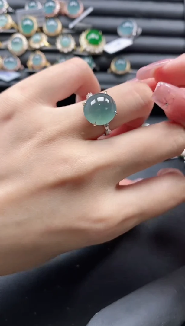 【闪购商品】翡翠戒指银S925镶嵌1111