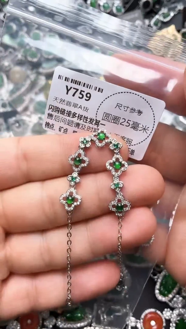 翡翠未镶嵌颈饰Y759手链