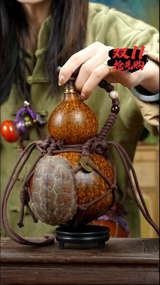 YX047复古网兜款天然酒葫芦