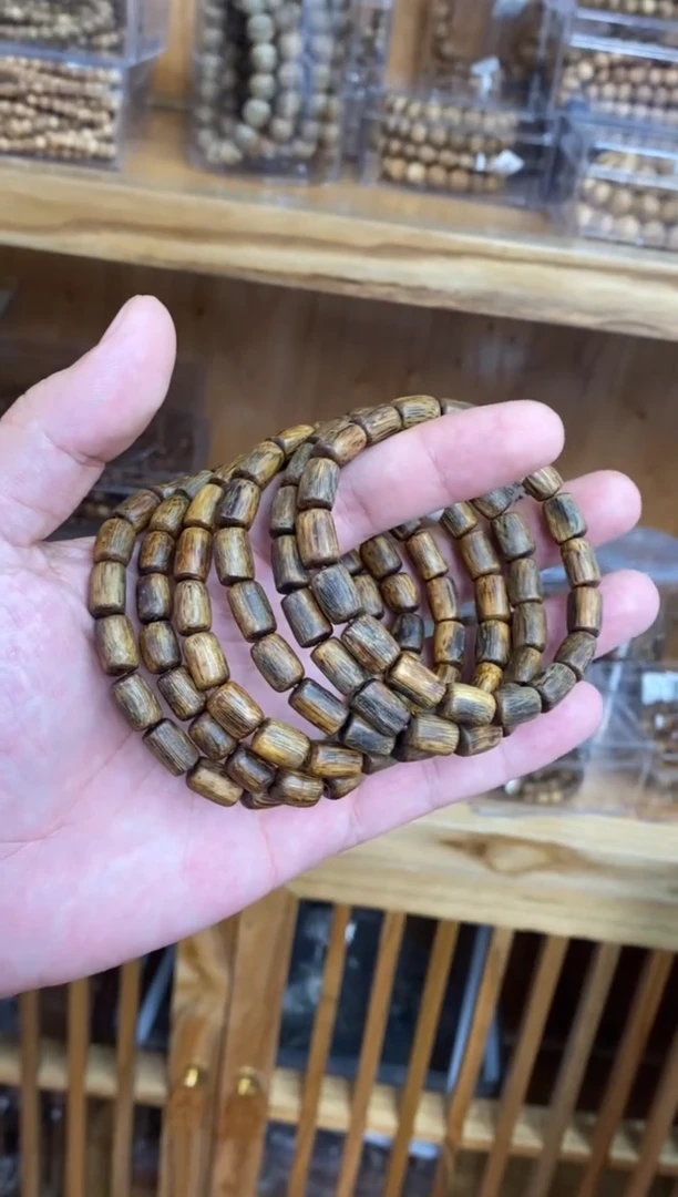 沉香手串海南红金猊随型单圈多样性发其一