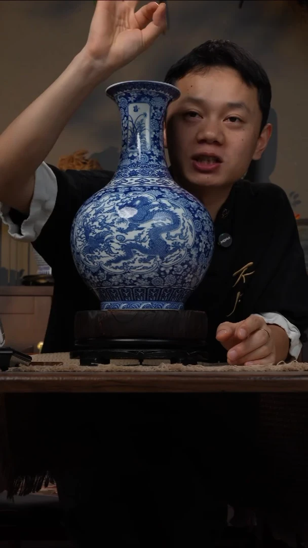 摆件WN问泥景德镇陶瓷花瓶摆件