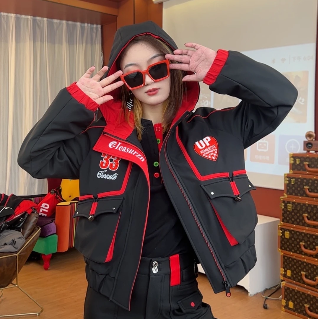 柯米儿KM50080运动休闲连帽短外套保暖