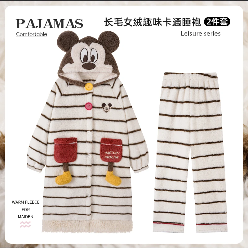 2025年冬季睡衣女雪花绒爆款新款保暖家居服加绒加厚套装