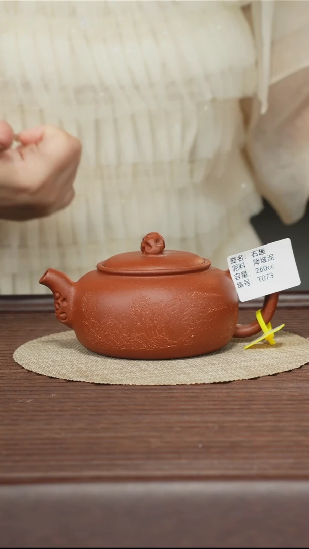 茶壶紫砂T073 降坡泥 石趣 260cc