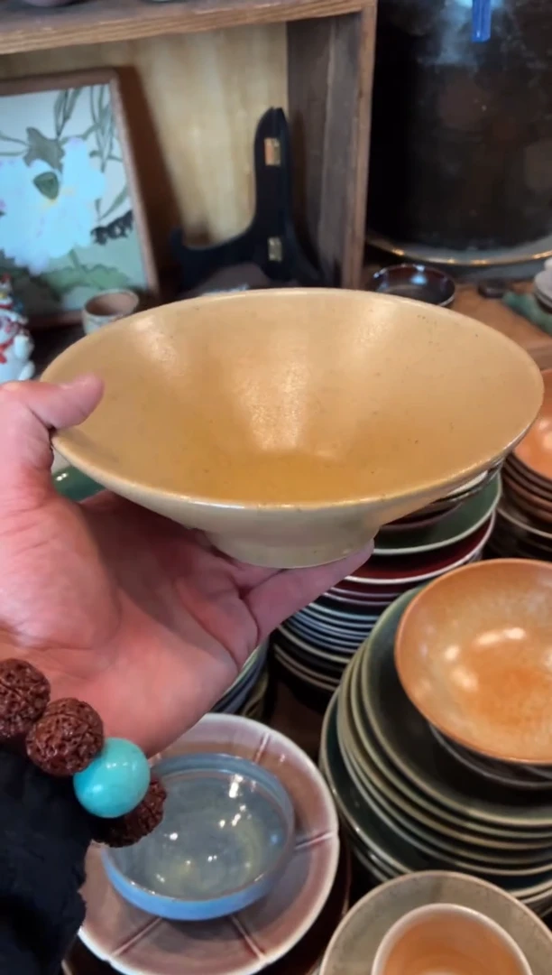 瓷片8寸燕麦斗笠面碗（福利款）