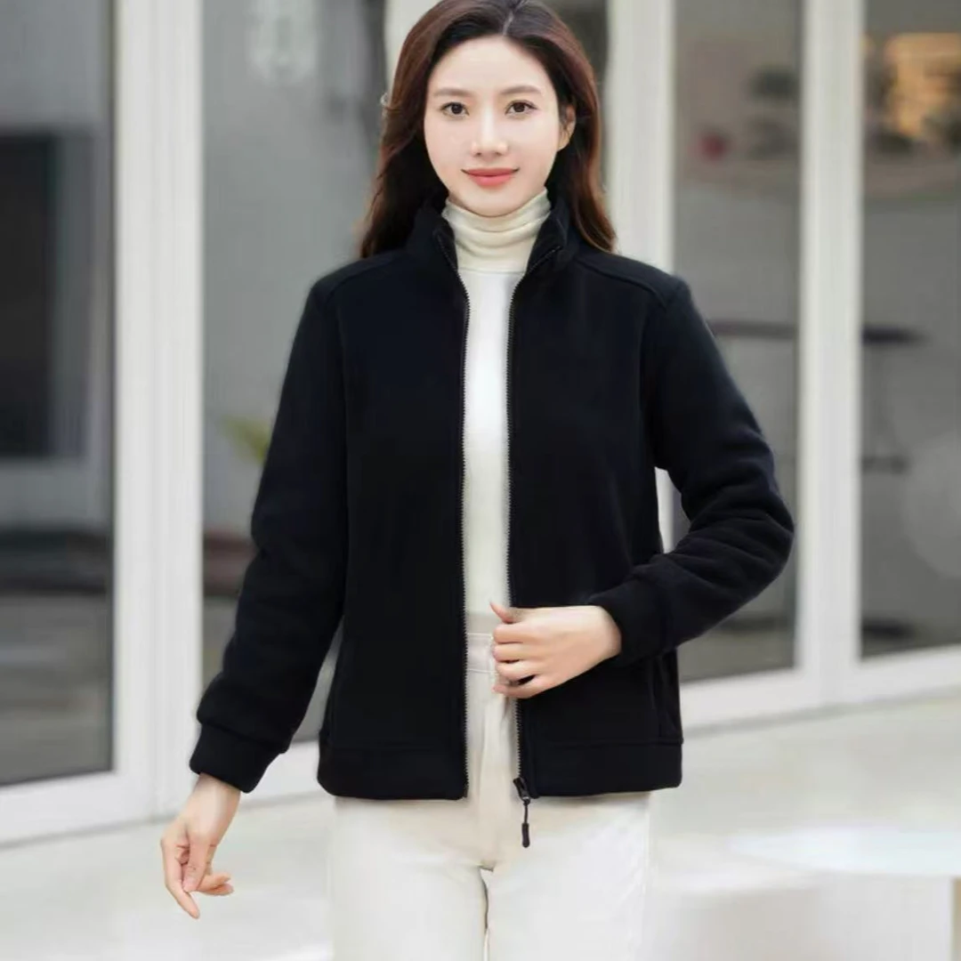 8958-女士2401（黑色）（内胆羽绒）户外防风外套