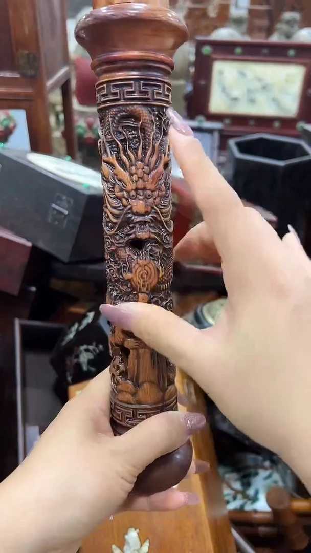 木质木沐头淘摆件木雕  香炉