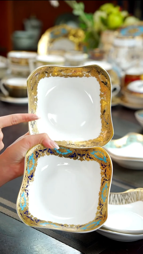 瓷片混搭沙拉碗  各1个