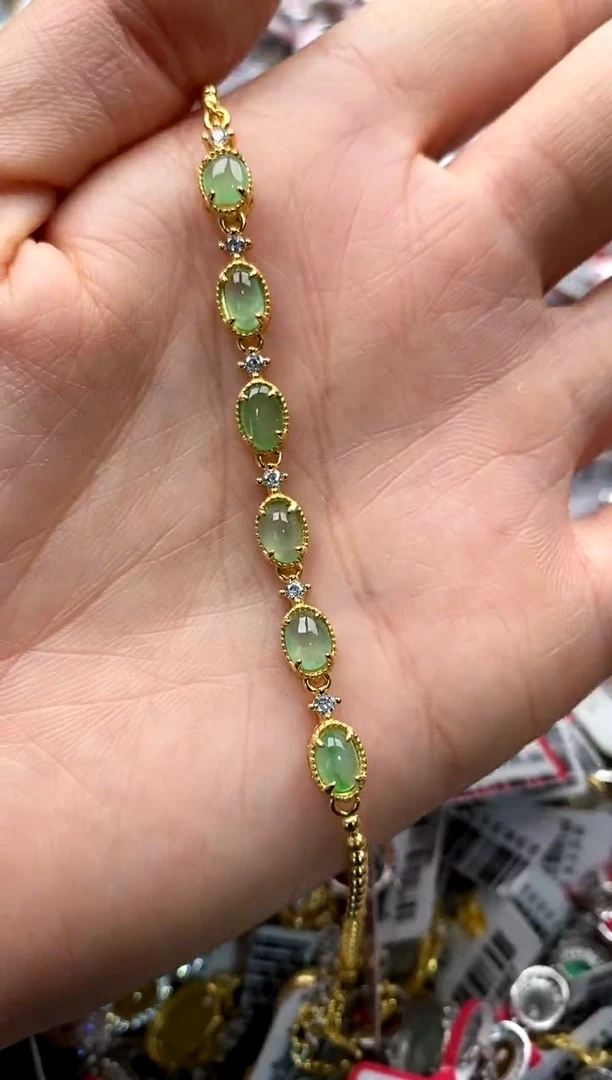 【闪购商品】翡翠戒指银S925镶嵌444444444    8