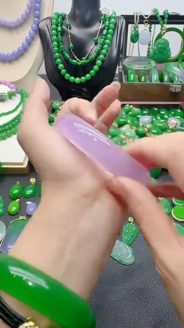 吊坠(赠链)未镶嵌翡翠冰紫手镯