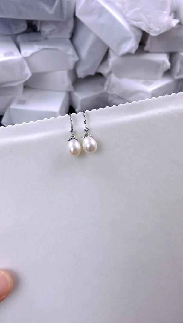 未镶嵌耳饰淡水珍珠ed1048