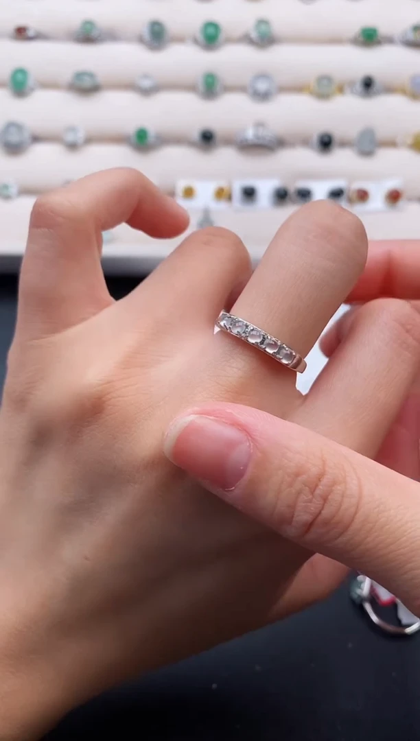 银S925镶嵌戒指翡翠11111111+10