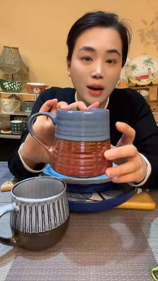 瓷片复古杯子 微瑕介意勿拍