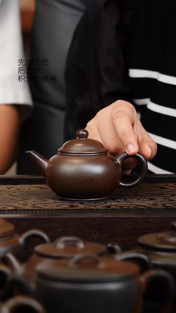 茶壶紫砂柴烧145cc四底水平