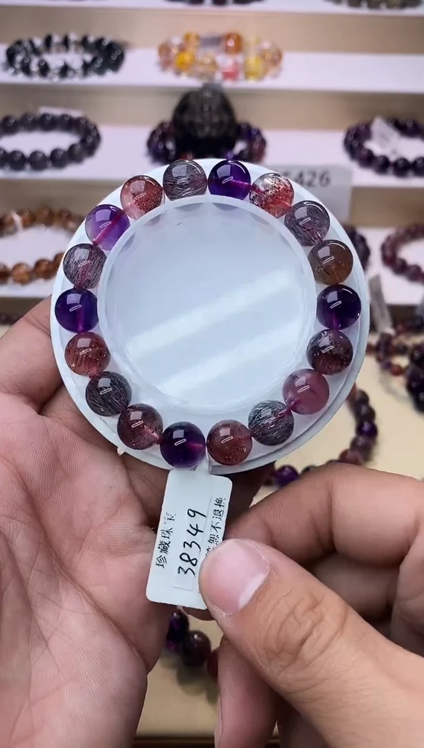 【闪购商品】水晶手链未镶嵌黑加仑超七单圈10m+