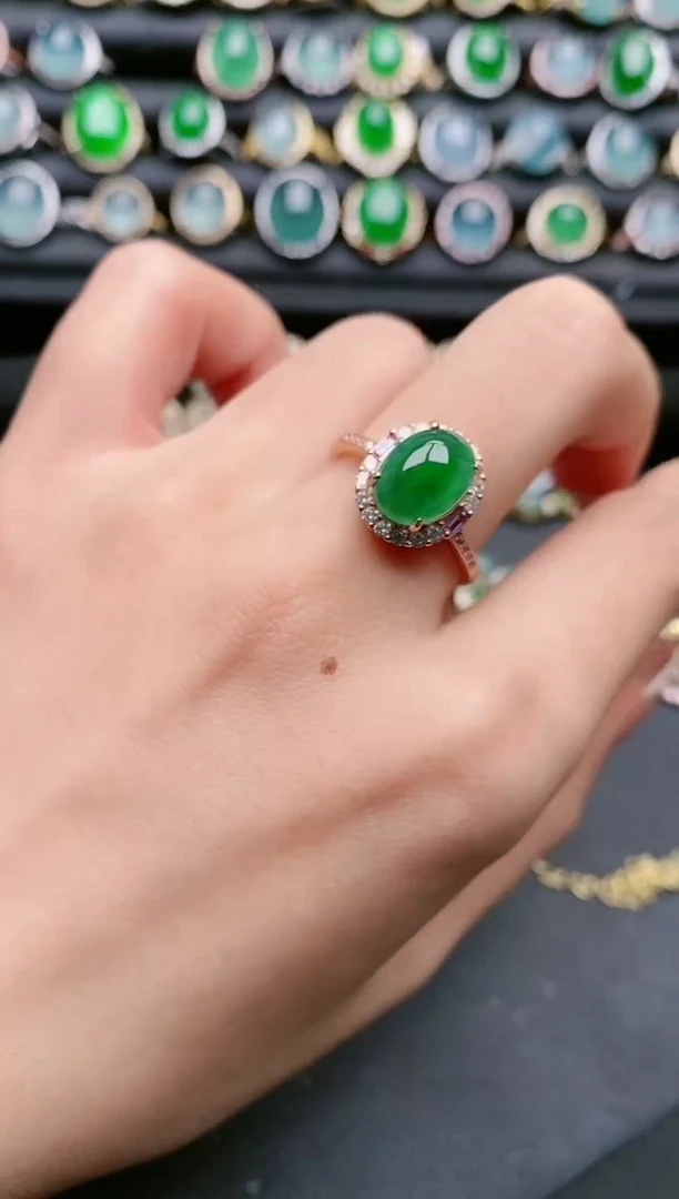 【闪购商品】翡翠戒指银S925镶嵌1111111