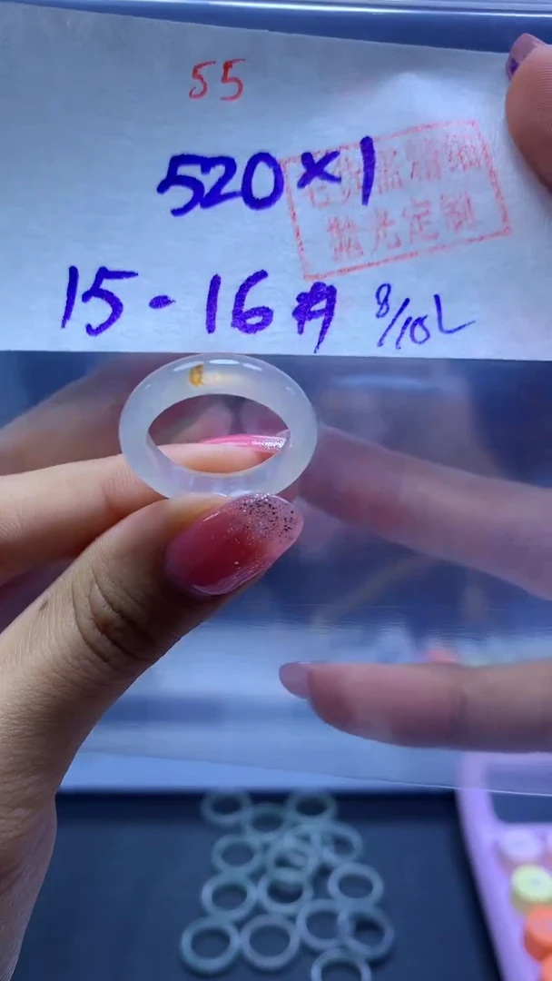 未镶嵌定制翡翠戒圈#520元-毛货需精细抛光