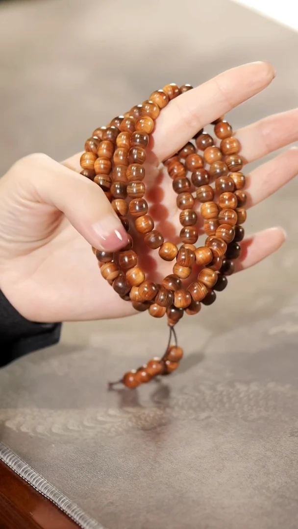 柏木（崖柏）陈化黑油料老型8mm108颗