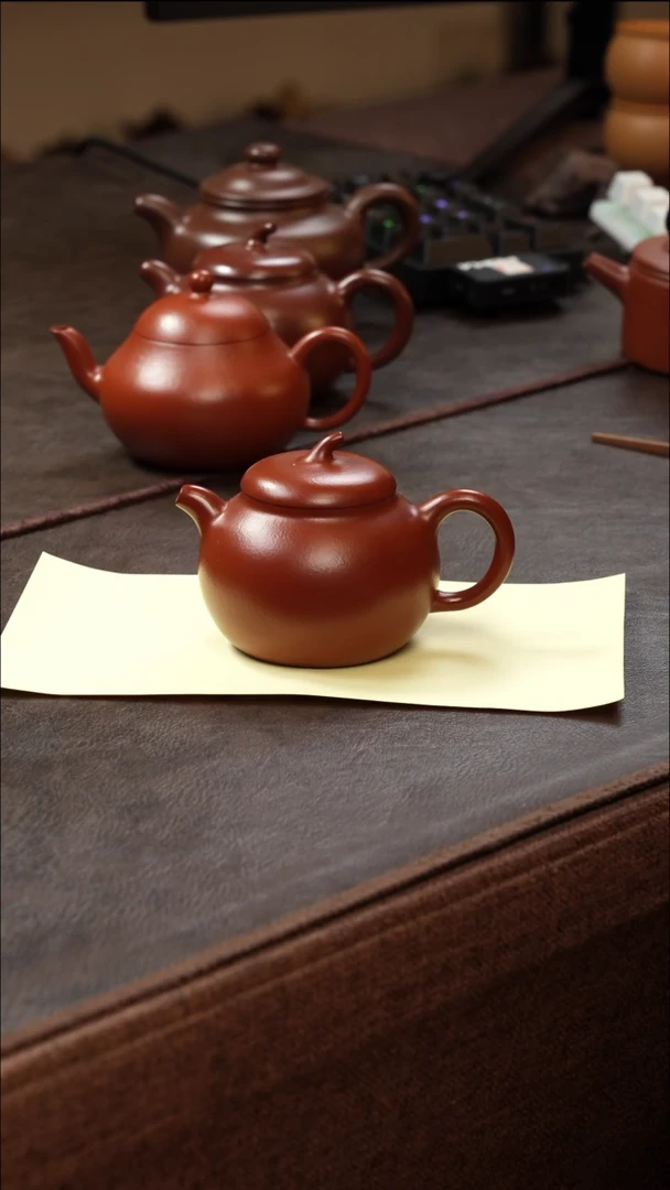 茶壶紫砂壶·21朱泥茄瓜160cc