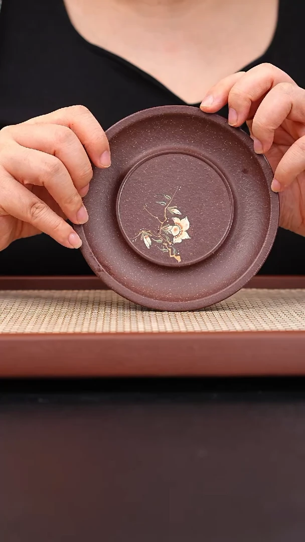 茶壶紫砂老紫泥 泥绘杯垫