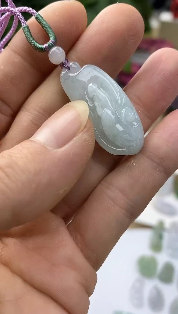 颈饰未镶嵌翡翠7天然缅甸翡翠A货悟道