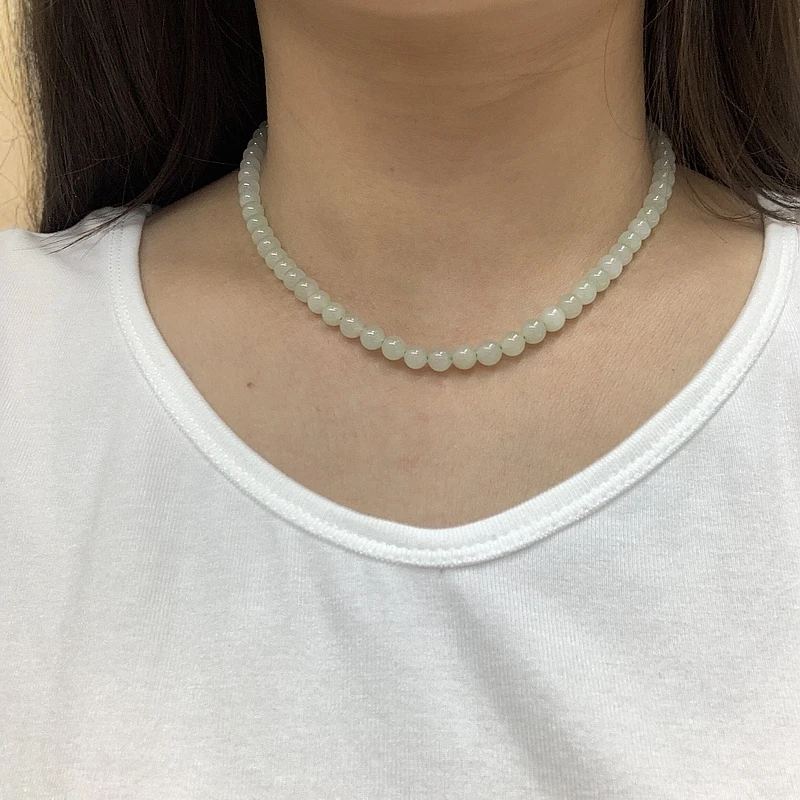 【爆款】天然玉石大袋项链匠心银扣点睛温润光泽轻奢百搭日常首饰