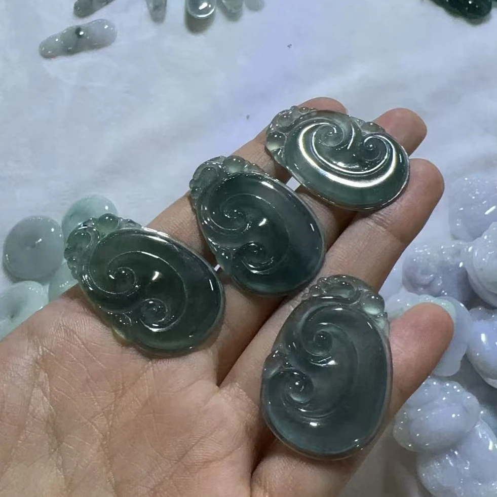 【玉经纶】-47113/Q32-天然A货翡翠吊坠-多样性发其—