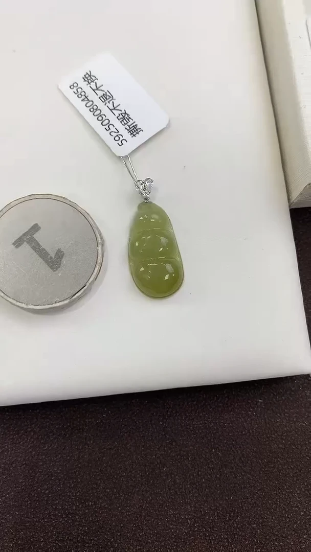 颈饰18K金镶嵌翡翠天然缅甸a货翡翠(多样性发其一)
