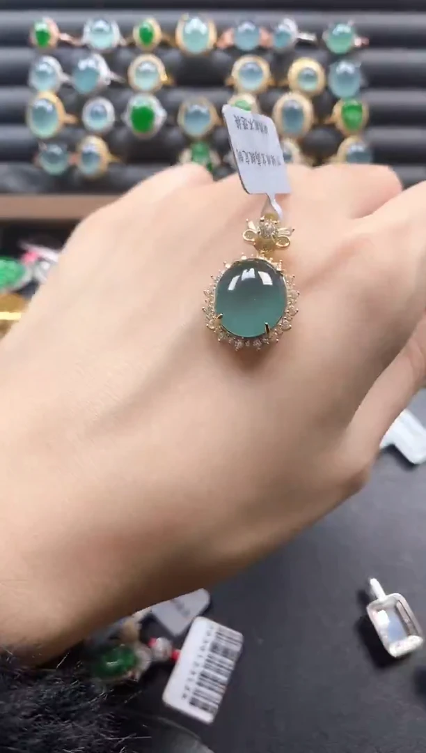 银S925镶嵌戒指翡翠51151